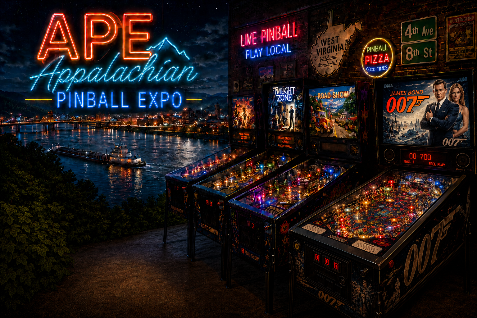Appalachian Pinball Expo splash banner
